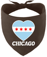 Chicago Heart Flag Pet Bandana