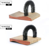 Cat Self Groomer Arch Scratcher Massager Toy with Scratch Pad for Cats
