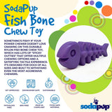 Fish Bone Nylon Dog Toy for Aggressive Chewers | USA Made | SodaPup
