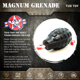 USA-K9 Magnum Grenade - Black Magnum Rubber Chew Toy for Extreme Chewers | USA Made