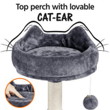 Ultimate 55" Dark Gray Cat Tree Tower - The Perfect Playground for Your Feline Friends!