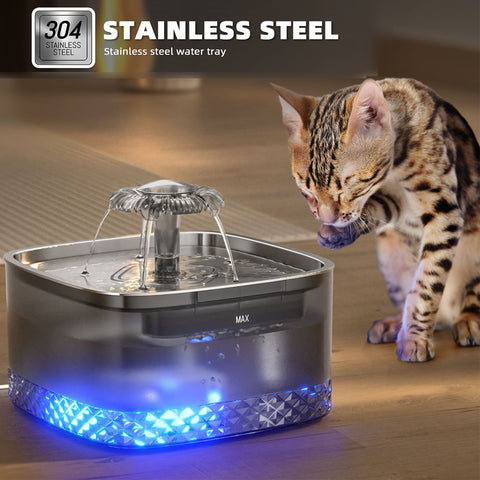 Stainless Steel Cat Automatic Water Feeder