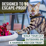 Cat Harness Escape Proof Adjustable Leash Set Reflective Walking Vest