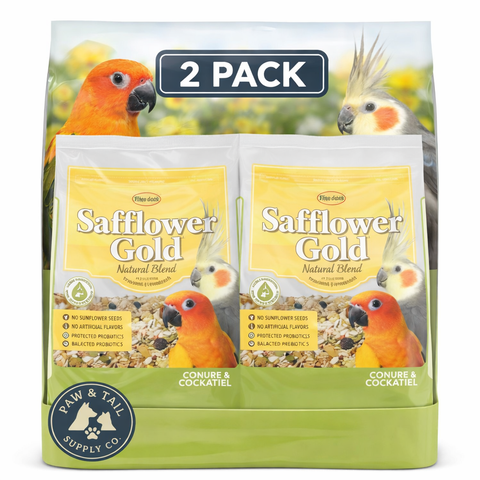 Higgins Safflower Gold Conure & Cockatiel Bird Food 3lbs. 2-Pack