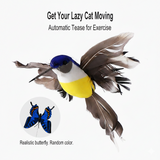 Electric Flutter-Motion Cat Toy - 360° Rotating Realistic Butterfly/Bird