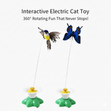 Electric Flutter-Motion Cat Toy - 360° Rotating Realistic Butterfly/Bird