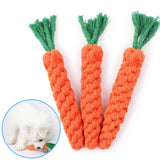 Carrot Dog Bite Rope Toy | Safe and Durable Chew Toy for Puppy Teeth Cleaning