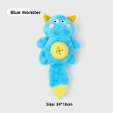Cute Monster Plush Dog Toy with Sound Generator Crinkle Paper Interactive Chew Treat Dispenser Toy for Puppies & Dogs
