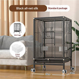 Large Parrot Cockatiel Bird Cage Nests Breeding Villa High Visibility Panels Horizontal Bar Anti Spill Tray Easy Clean Parrot