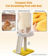 New Cloud Cat Tree Tower, Cat Scratching Post with Bed, Small Cat Tree, Compact Cat Tower with