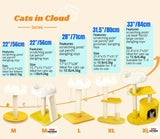 New Cloud Cat Tree Tower, Cat Scratching Post with Bed, Small Cat Tree, Compact Cat Tower with