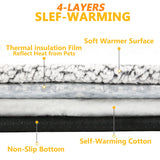Self-Heating Pet Pads Blanket Puppy Pad Warm Cushion Mat for Cats Dogs Washable Pets with Thermal Cats Dogs Bed