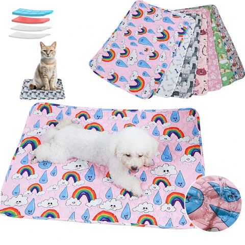 Washable Pet Pee Pad Pet Diaper Mat Reusable Mats for Dogs Dog Bed Urine Washable Dog Training Pad Four Seasons Pet Mat Cover