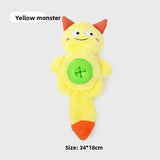 Cute Monster Plush Dog Toy with Sound Generator Crinkle Paper Interactive Chew Treat Dispenser Toy for Puppies & Dogs