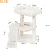 YOUPET Cat Tree with Cat Scratching Post for Indoor Cats, Cat Tower with Scratching Board and Playful Toy Balls, Cat Tree Tower