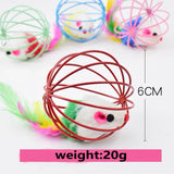 Popular Colorful Mouse in Cage Cat Toy Within Sand Interactive Chase Cat Mouse Toy