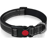 Reflective Nylon Dog and Cat Collar, Adjustable Pet Safety Collar, Reflective Retractable Leash for Small and Medium Dogs