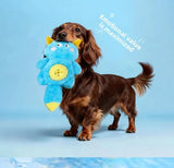 Cute Monster Plush Dog Toy with Sound Generator Crinkle Paper Interactive Chew Treat Dispenser Toy for Puppies & Dogs