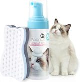 Waterless No-Rinse Cat Shampoo Foam & Brush Kit – Hypoallergenic, 5oz