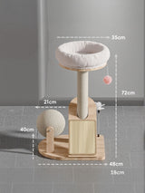 Modern Plush Cat Tree with Scratching Post